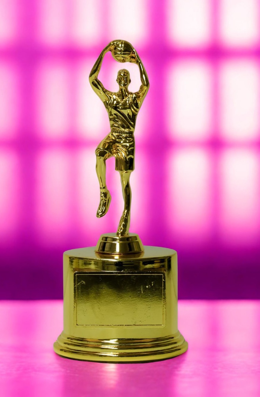 Premium Golden Basketball Trophy