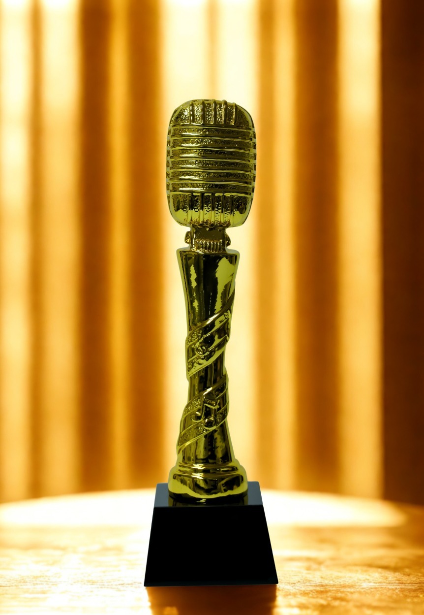 Golden Microphone Trophy Award