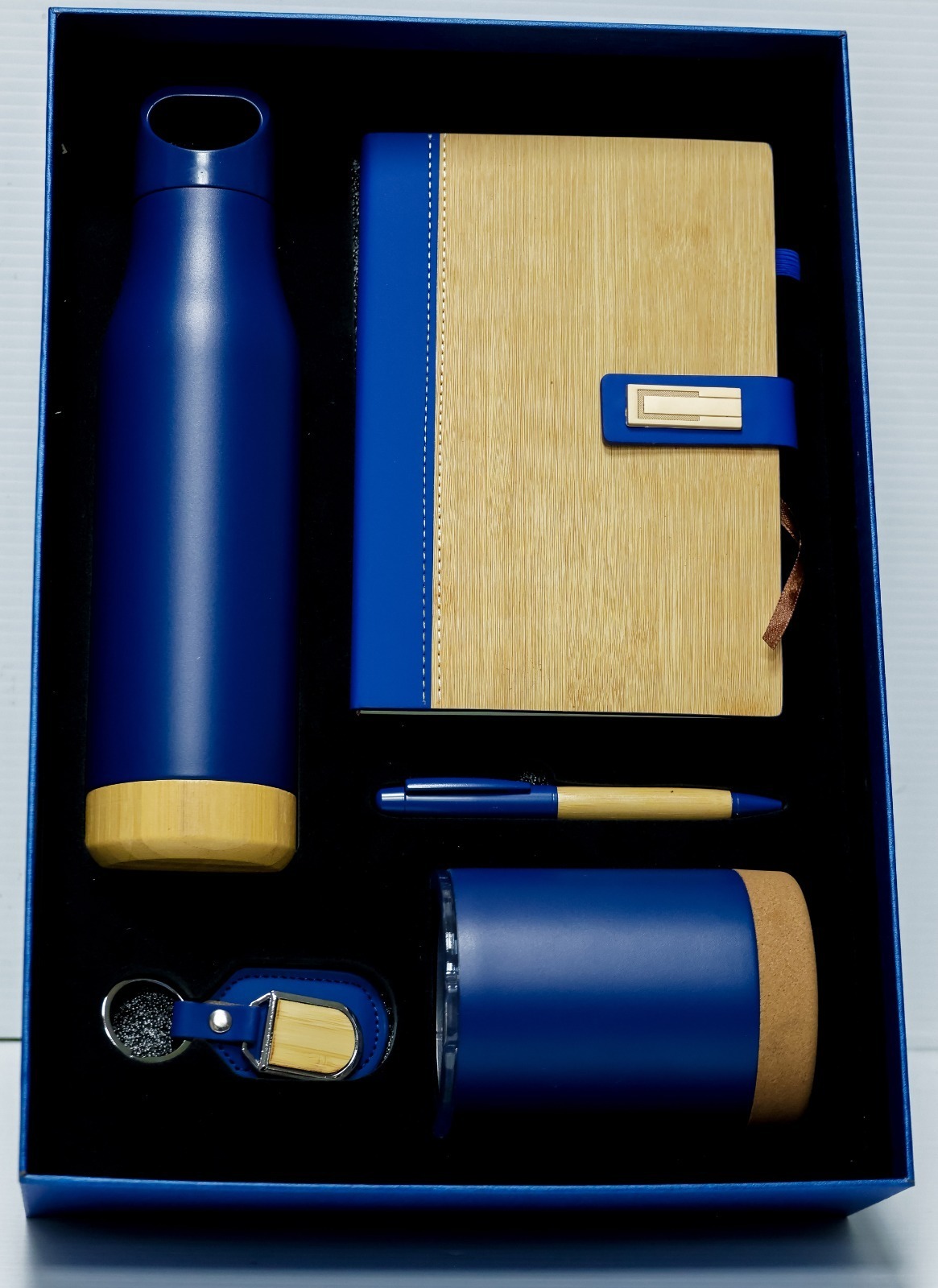 Royal Blue & Bamboo Executive Gift Set
