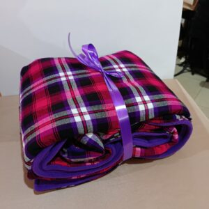 Fleece-Lined Maasai Shuka Blanket