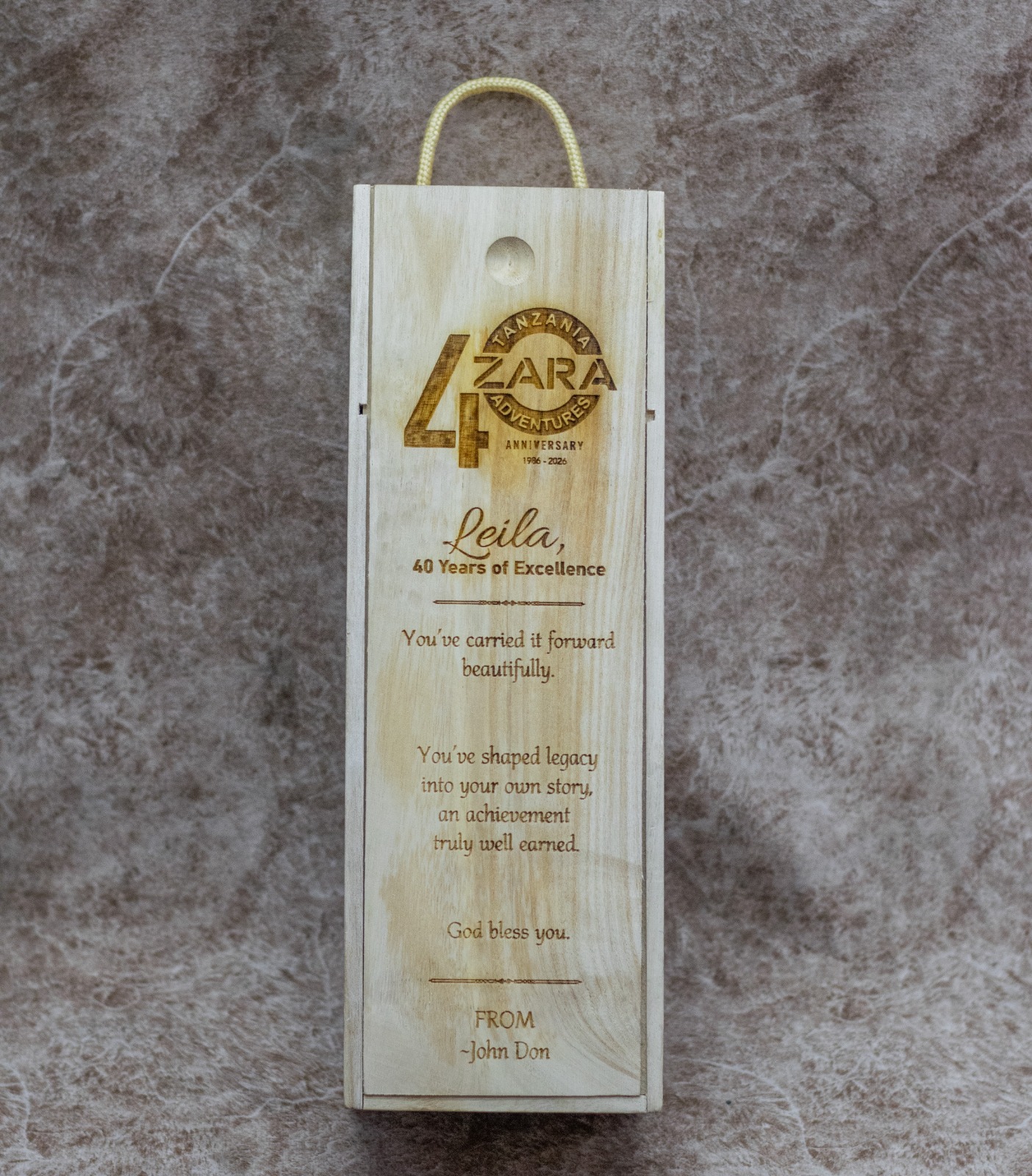 Custom Engraved Wooden Gift Box