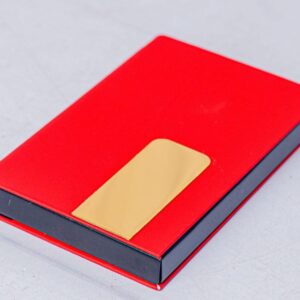 Red & Gold Business Card Holder