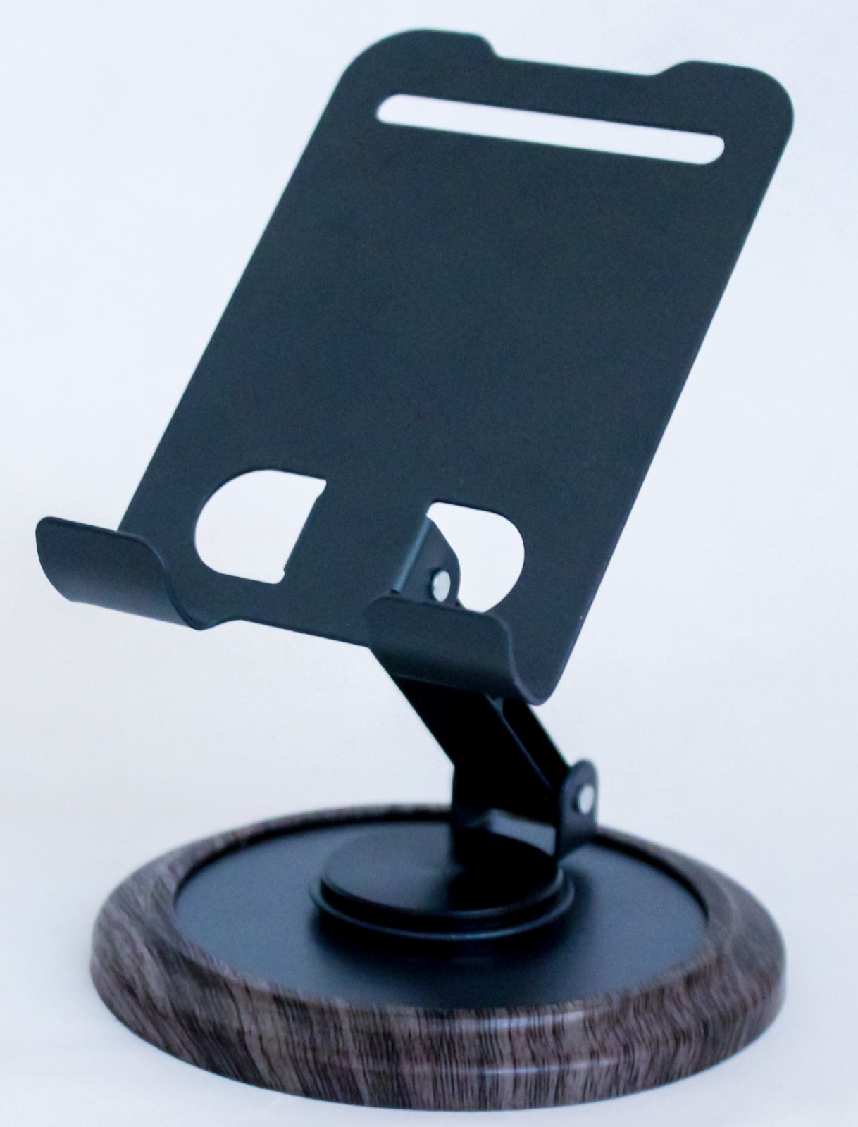 ErgoSwivel 360-Degree Wood-Base Phone and Tablet Stand