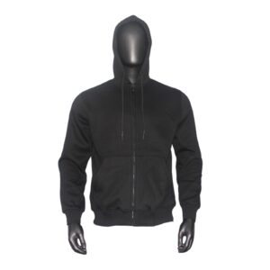 Premium Custom Full-Zip Black Hoodie