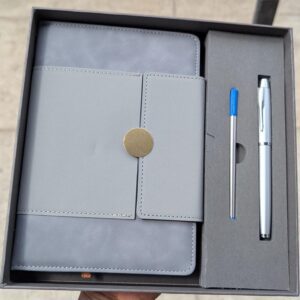 Grey Executive Notebook and Pen Gift Set