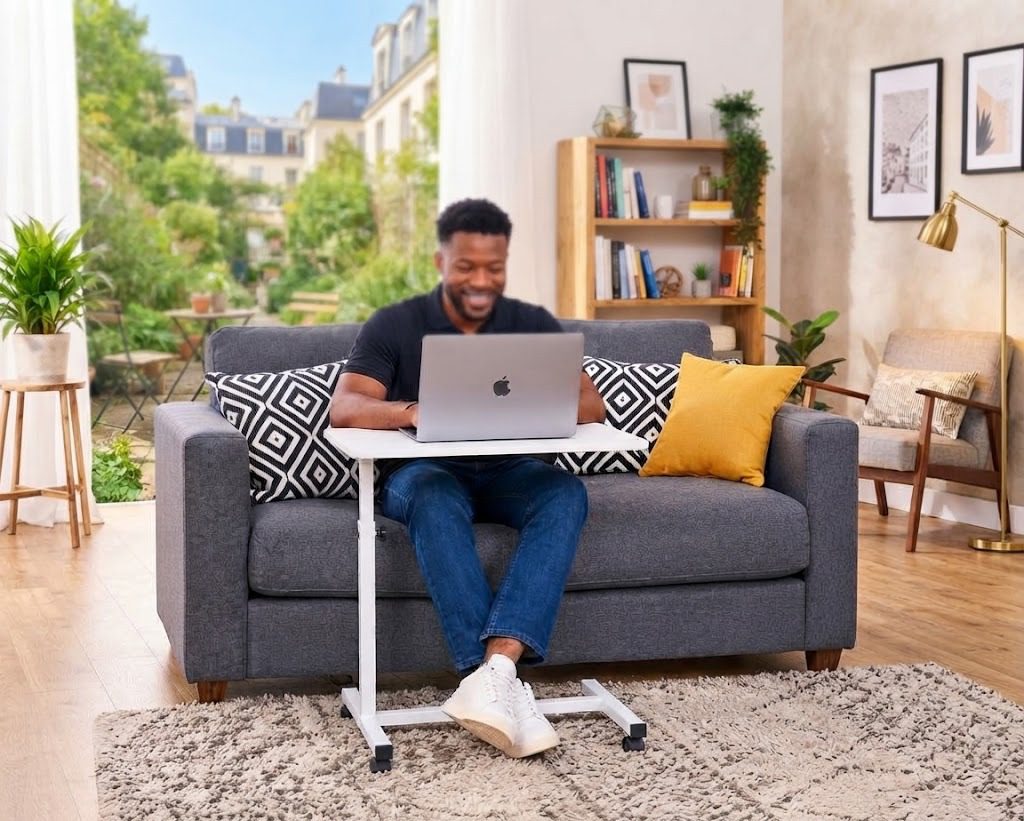 Adjustable Rolling Laptop Table